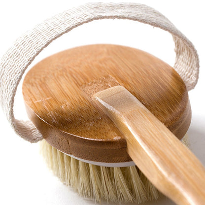Natural Bath Brush with Long Wooden Handle