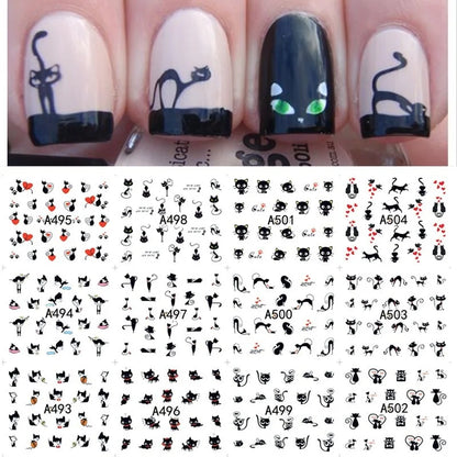 1 Sheet 12 Types Designs DIY Transfer Nails