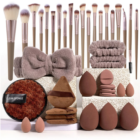 Makeup Brushes and Sponges Set
