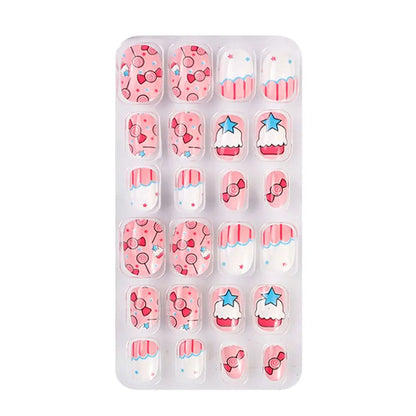 24Pcs/Set Fashion Girls Gifts Finger Nails