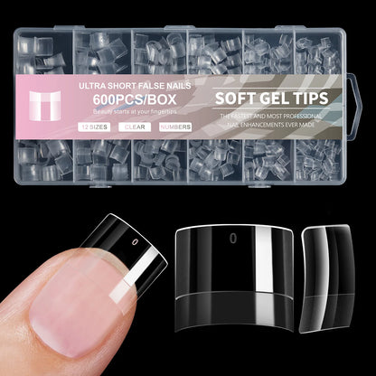 Ultra Short French Press On Acrylic Nails