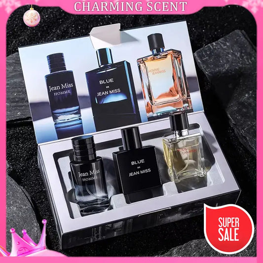 High Quality 90ml Men Perfume Hombre Gift Box 3pcs Set Colognes Scent