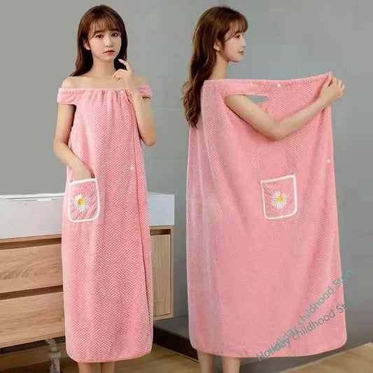 Bath Towel Household Women Wearable Wrap