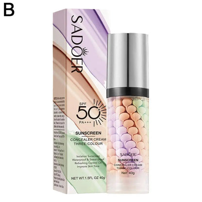 Face Makeup Primer Tri-color Cream Contour
