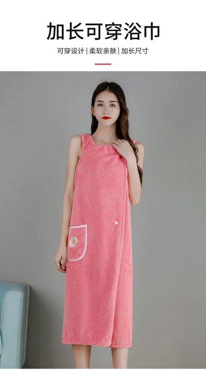 Bath Towel Household Women Wearable Wrap