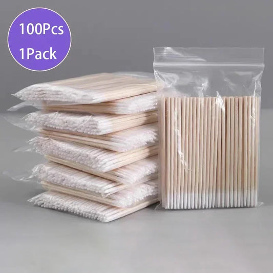 Nails Wood Cotton Swab Clean Sticks Bud