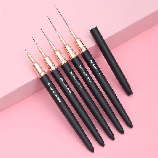 Black Nail Art Liner Brushes