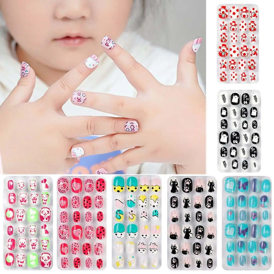 24Pcs/Set Fashion Girls Gifts Finger Nails
