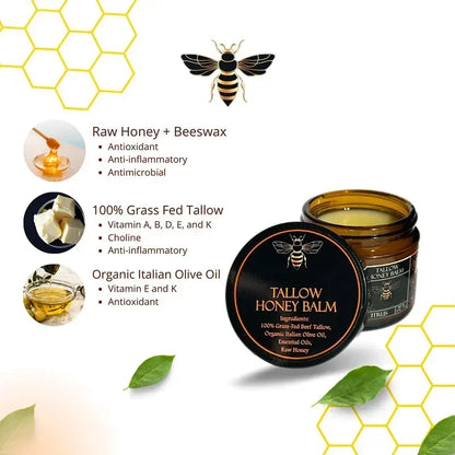 Organic Grass Fed Beef With Raw Honey Moisturizing Cream