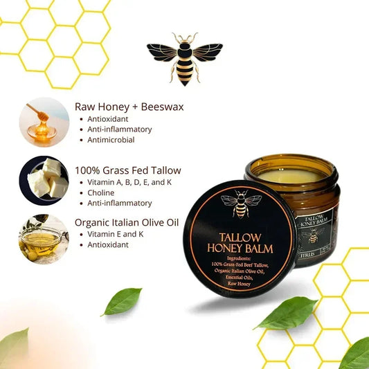 Organic Grass Fed Beef With Raw Honey Moisturizing Cream
