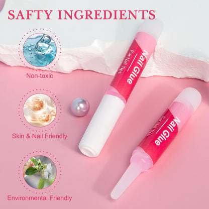 14PCS Acrylic Nail Glue for Press on Nails