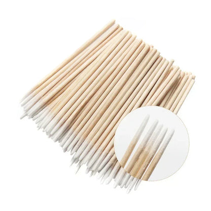 Nails Wood Cotton Swab Clean Sticks Bud