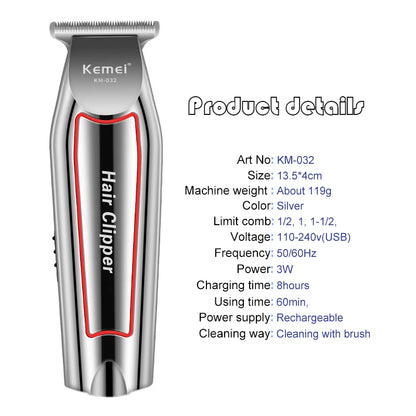 Kemei Electric Hair and Beard Trimmer For Men