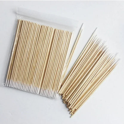 Nails Wood Cotton Swab Clean Sticks Bud