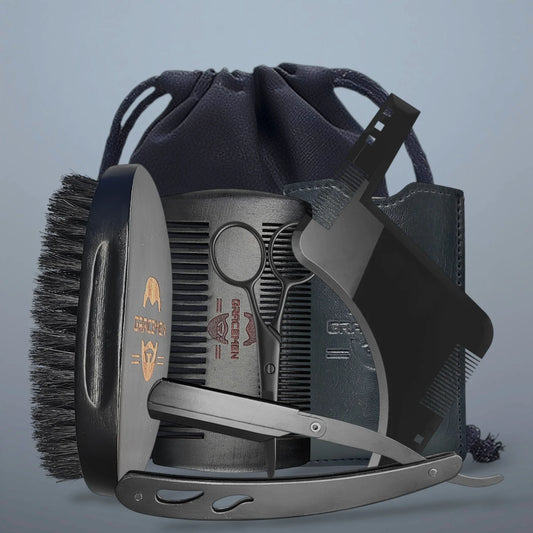 Gracemen Beard Kit - 6 in 1 Grooming Set for Men