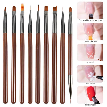 LINMANDA Nail Art Design Pen Painting Tools with Nail Extension