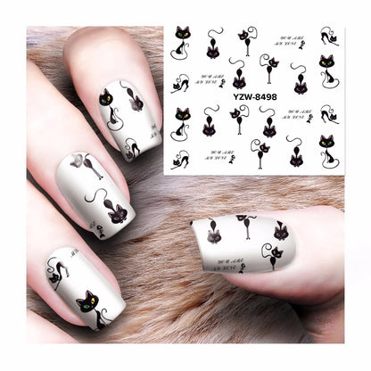 1 Sheet 12 Types Designs DIY Transfer Nails