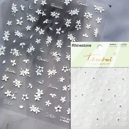 1piece high quality 5D glass fragment nail sticker