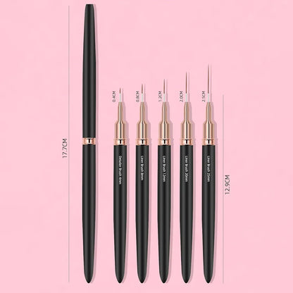 Black Nail Art Liner Brushes